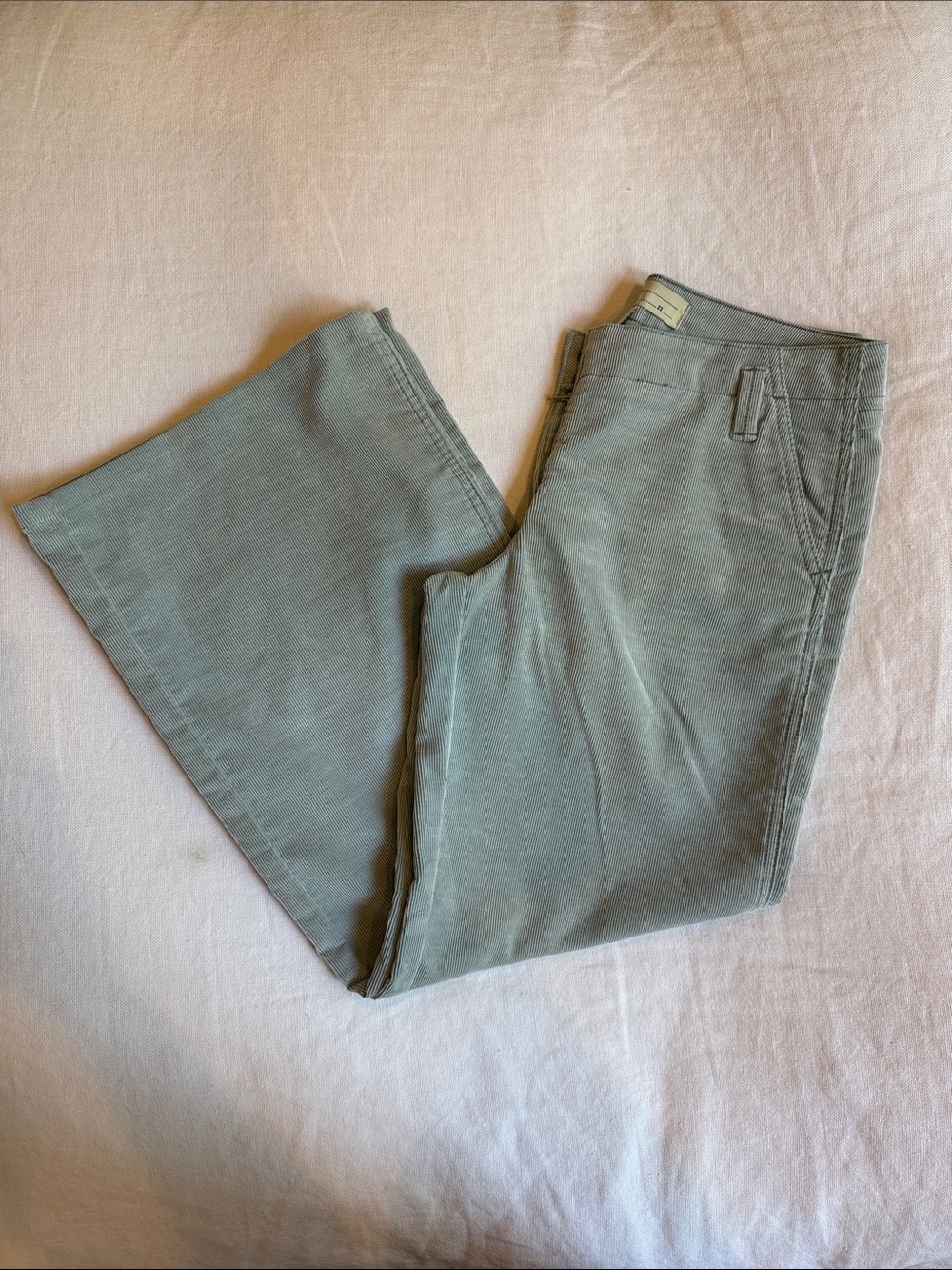 Anthropologie Sitwell Wide-Leg Corduroy Pants in light blue